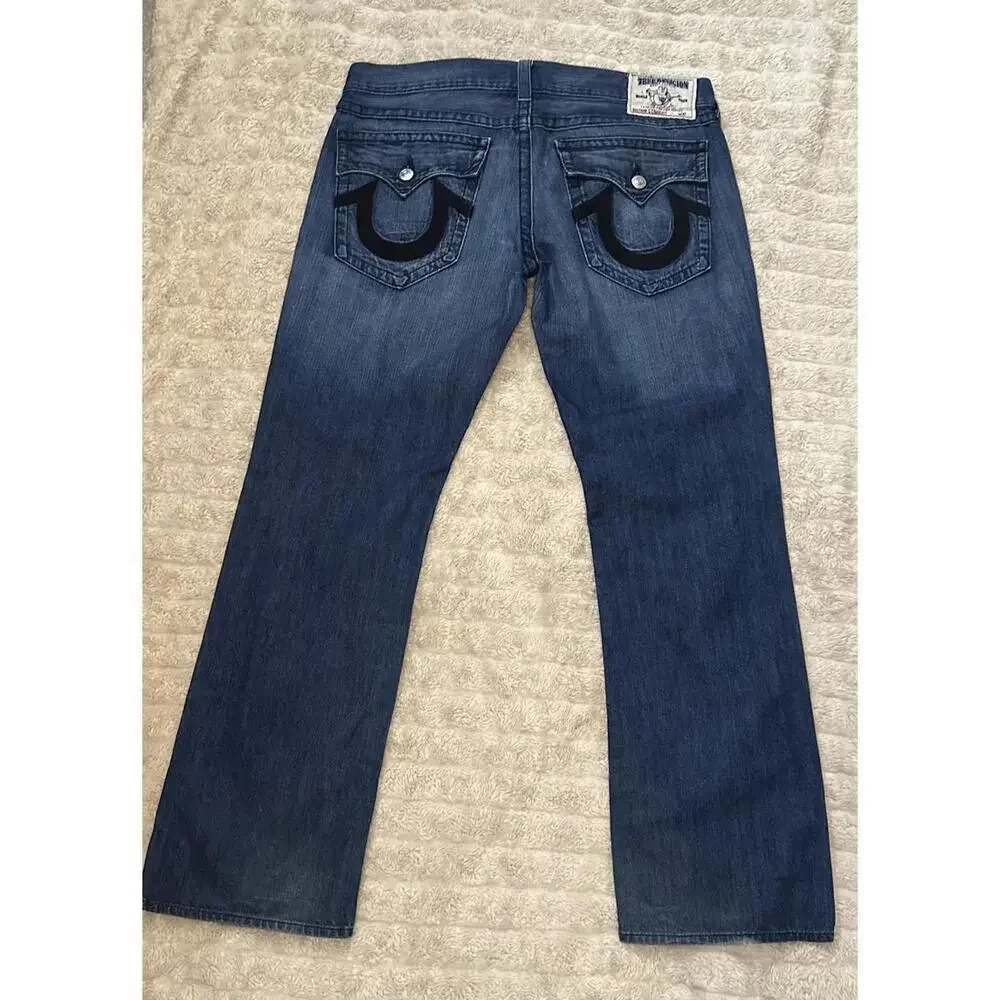 True Religion Y2K Black Cornell straight jeans Size 38